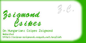 zsigmond csipes business card